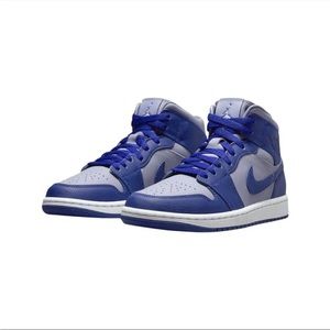 Nike Air Jordan 1 Mid Iron Deep Purple Royal Blue DH7821 500 Size 10 New